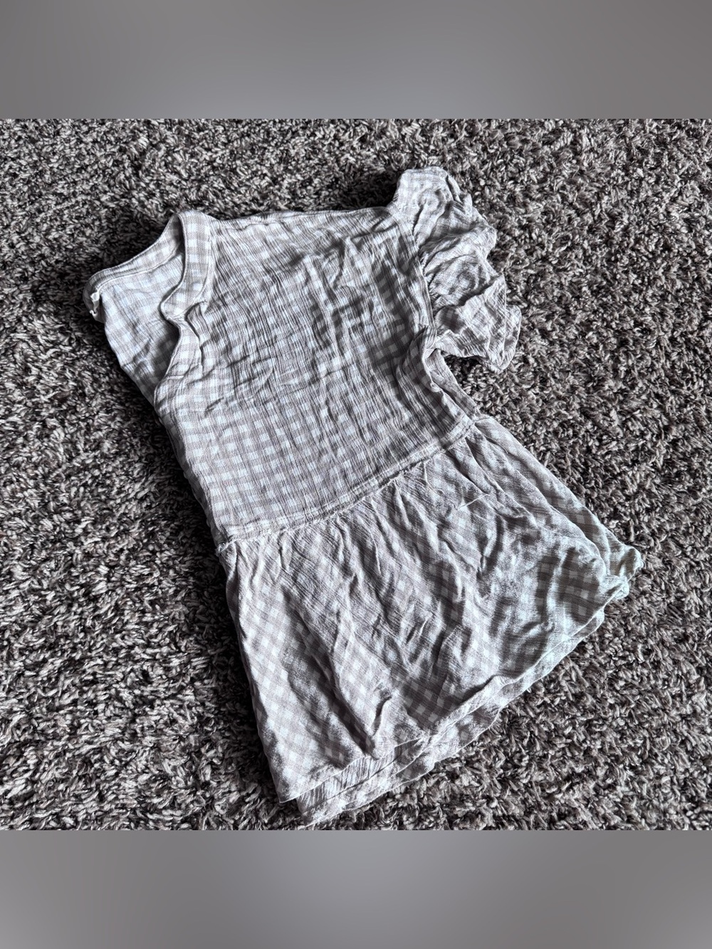 🤎 Promesa Gingham Button-Front Babydoll Top – Size Small 🤍